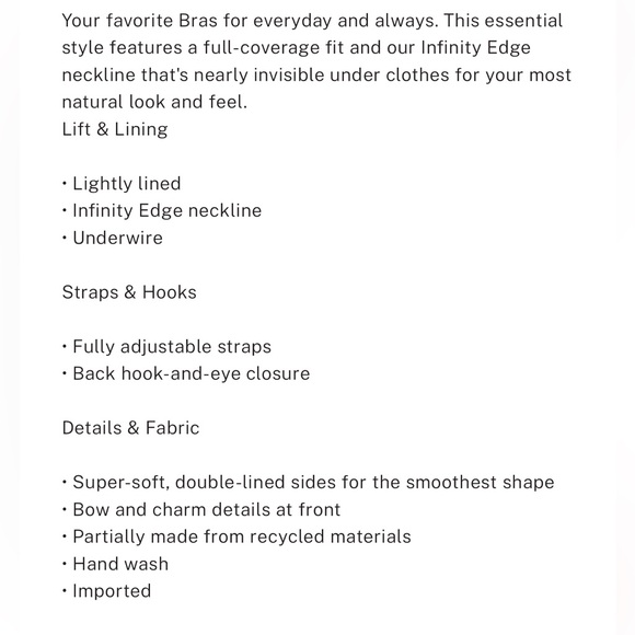 Victoria Secret Lightly Lined Full-Coverage Bra- Body by Victoria - Picture 3 of 10